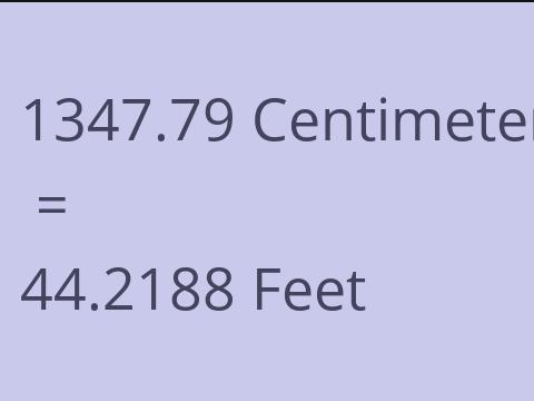 1347.79 CM TO FEET