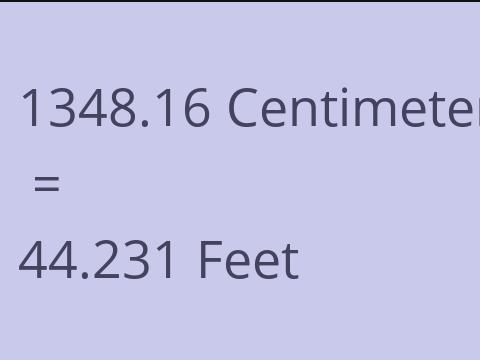 1348.16 CM TO FEET