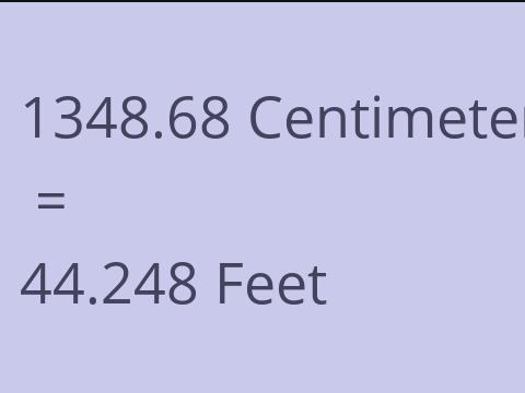 1348.68 CM TO FEET