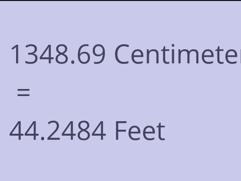 1348.69 CM TO FEET