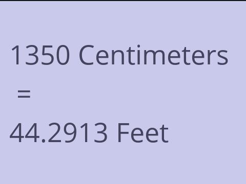 1350 CM TO FEET