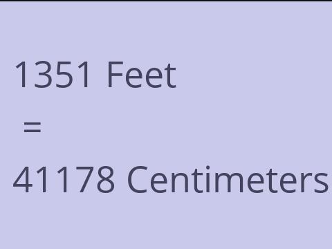 1351 FEET TO CM