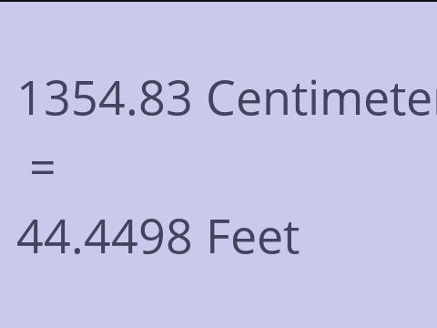 1354.83 CM TO FEET