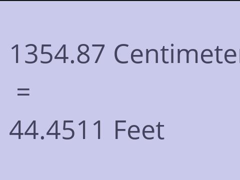 1354.87 CM TO FEET