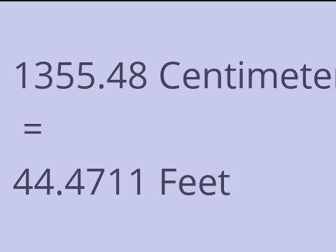 1355.48 CM TO FEET