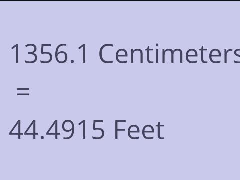 1356.1 CM TO FEET