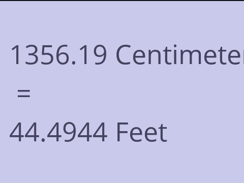 1356.19 CM TO FEET