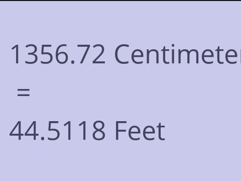 1356.72 CM TO FEET