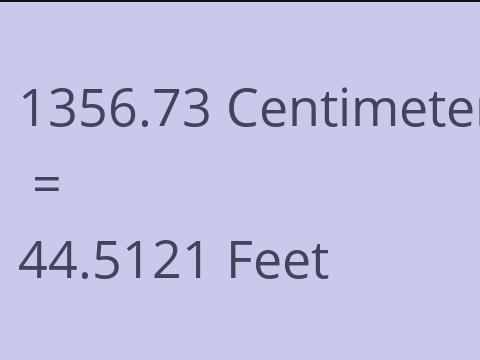 1356.73 CM TO FEET