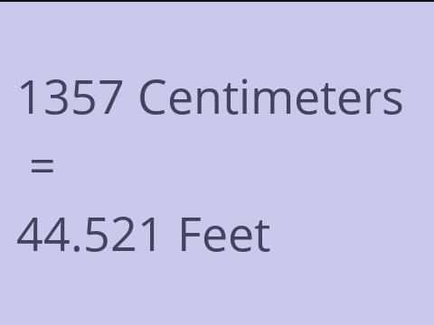 1357 CM TO FEET