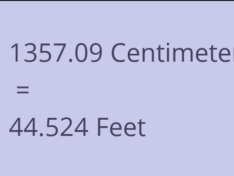 1357.09 CM TO FEET