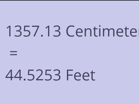 1357.13 CM TO FEET