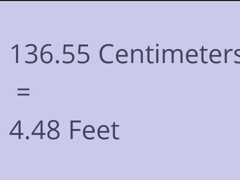 136.55 CM TO FEET