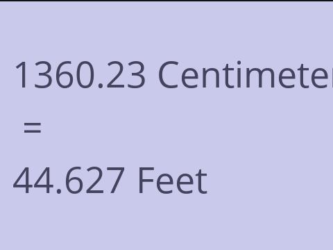 1360.23 CM TO FEET