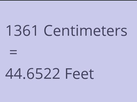 1361 CM TO FEET