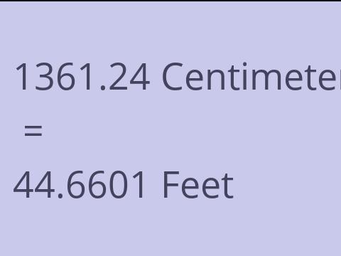 1361.24 CM TO FEET