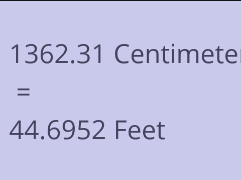 1362.31 CM TO FEET