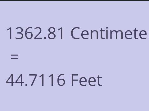 1362.81 CM TO FEET