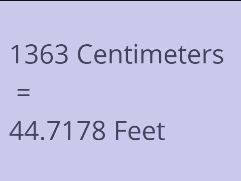 1363 CM TO FEET