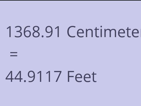 1368.91 CM TO FEET