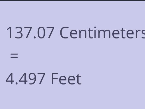 137.07 CM TO FEET