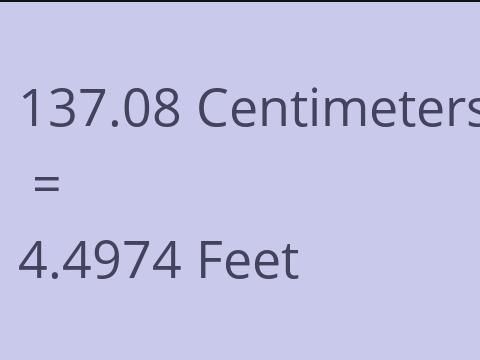 137.08 CM TO FEET