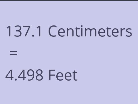 137.1 CM TO FEET