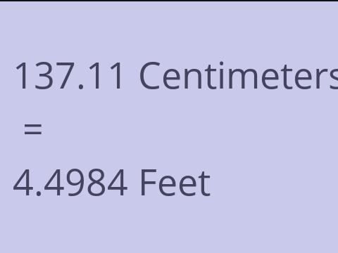 137.11 CM TO FEET