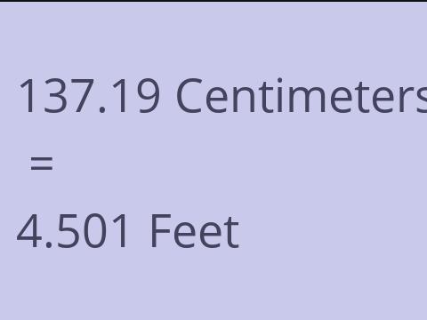 137.19 CM TO FEET