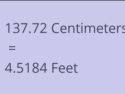 137.72 CM TO FEET