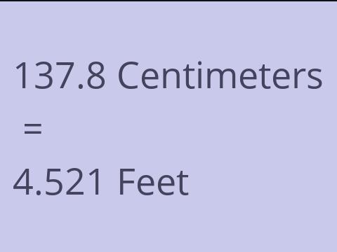 137.8 CM TO FEET