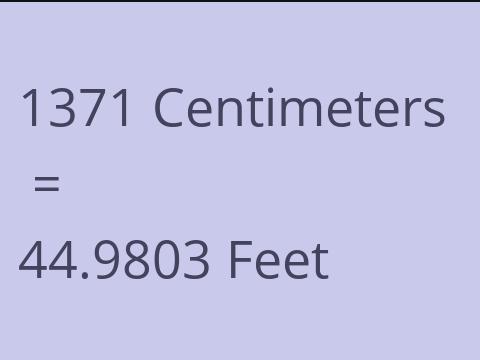 1371 CM TO FEET