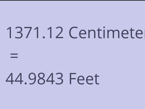 1371.12 CM TO FEET