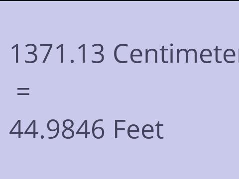 1371.13 CM TO FEET