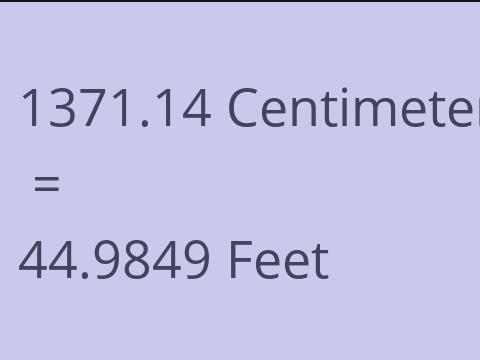 1371.14 CM TO FEET