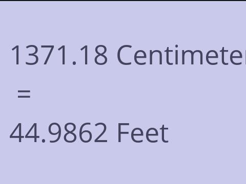 1371.18 CM TO FEET