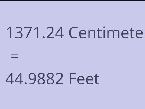 1371.24 CM TO FEET