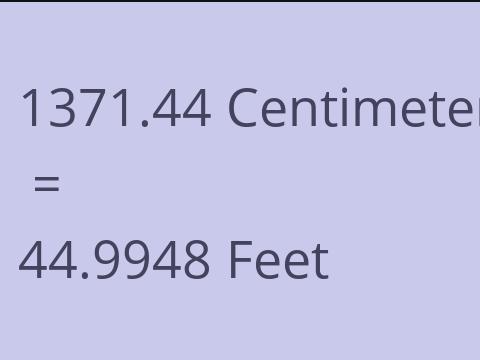 1371.44 CM TO FEET