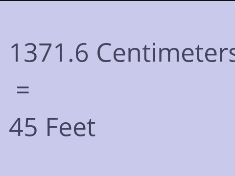 1371.6 CM TO FEET