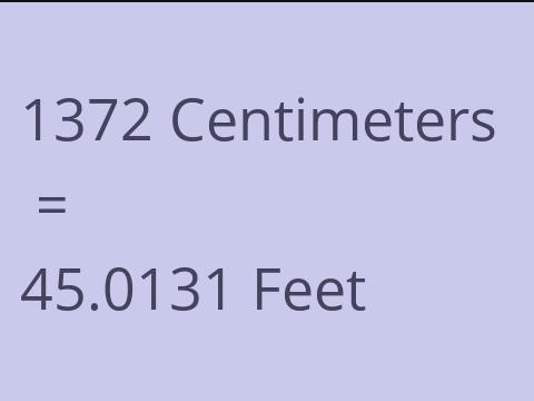 1372 CM TO FEET