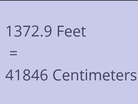 1372.9 FEET TO CM