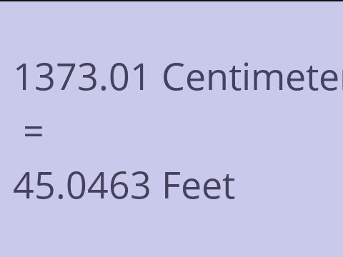 1373.01 CM TO FEET