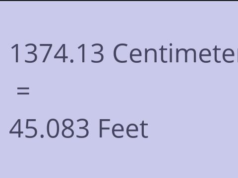 1374.13 CM TO FEET