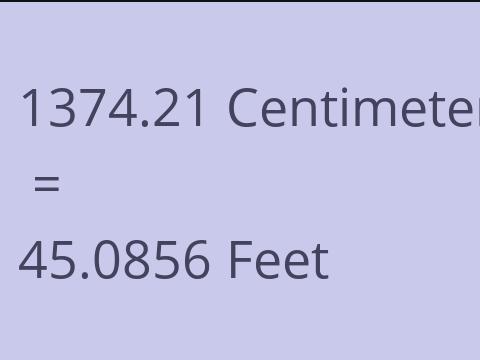 1374.21 CM TO FEET