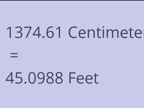 1374.61 CM TO FEET