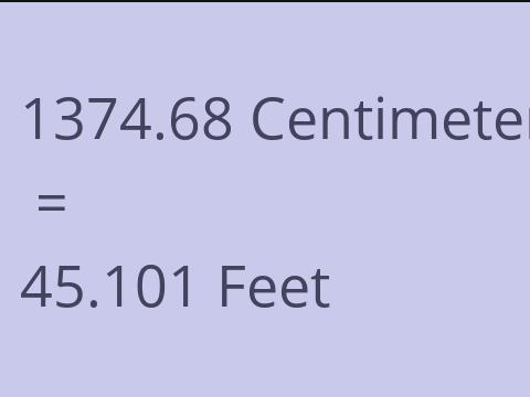 1374.68 CM TO FEET