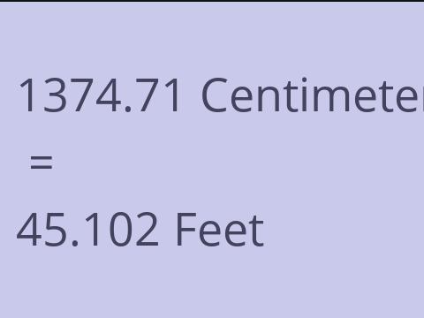 1374.71 CM TO FEET