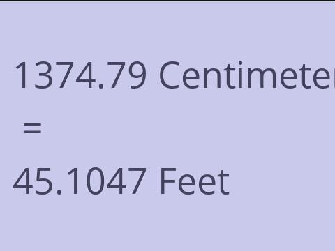 1374.79 CM TO FEET