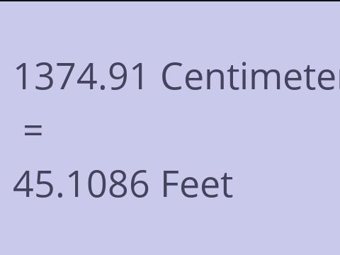 1374.91 CM TO FEET