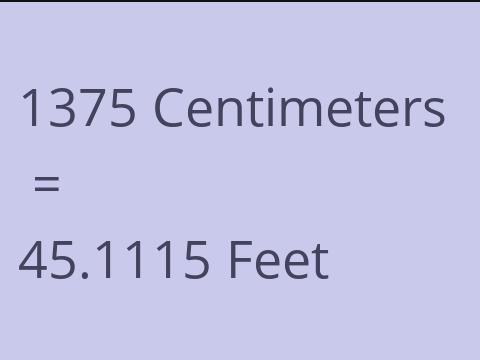 1375 CM TO FEET